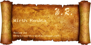 Wirth Renáta névjegykártya