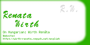 renata wirth business card